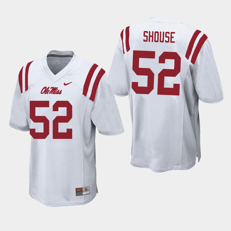 Luke Shouse Ole Miss Rebels NCAA Men's White #52 Stitched Limited College Football Jersey XKM5358PX